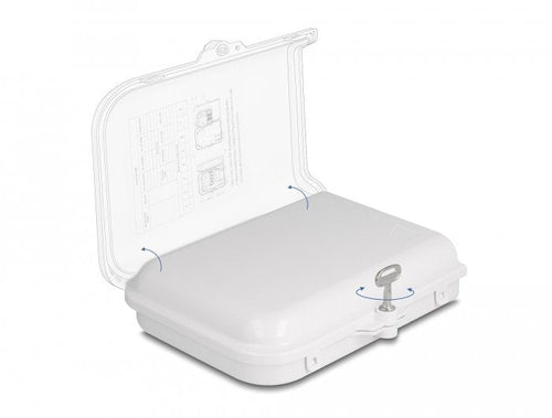 Lwl Box Distribuidora Indoor And Outdoor IP65 Resistant Water With Lock 8 Port White — image 1