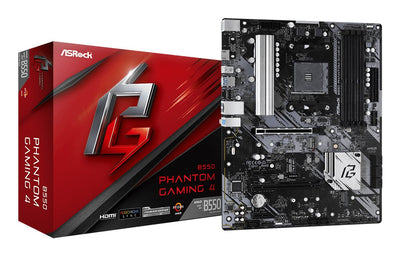 Asrock Motherboard B550 Phantom Gaming 4, AMD, Zócalo AM4, AMD Ryzen, DDR4-SDRAM, Dimm, 2133,2400,2667,2933,32 — image 1