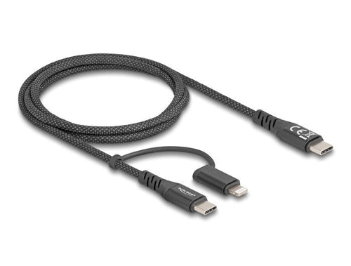 Delock USB Cable 2 In 1 USB Type-c™ a USB Type-c™ Lightning™ Iphone™ And Ipad™ 1M Mfi 60W — image 1