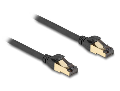 Delock 80247 Network Cable RJ45 CAT.6A Male a Male S/FTP Black 50CM, With Cable CAT.7 Bruto Apto Uso Industria — image 1