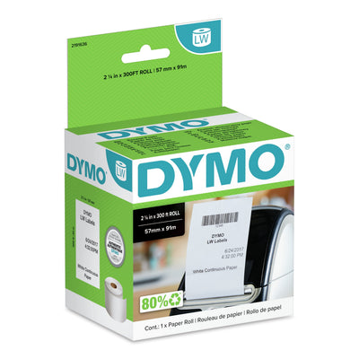 Dymo Labelwrite Receipts 57MM X 91MM, Blancas, No Adhesivas — image 1