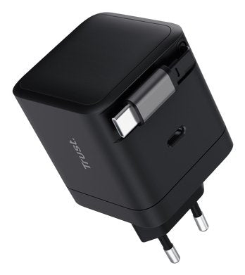 Trust Wall Charger Maxo 65W 1x USB Type-c Includes USB Cable Type-c Retractable 65W