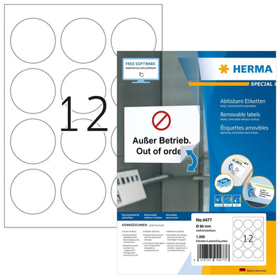 Herma 4477 Label Printer White Label Printer Self-adhesive — image 1