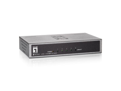 Level One Switch No Gestion 4 Ports 10/100 + 1 Port Fibre Sc Multimode Up To 2KM — image 1