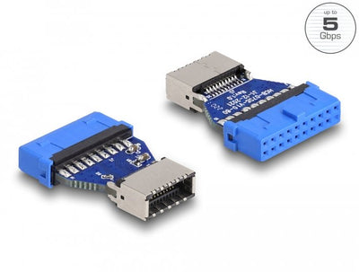 Delock USB 5Gbps Adapter Connector Female Poste a Intern Type And Key a Connector Female — image 1