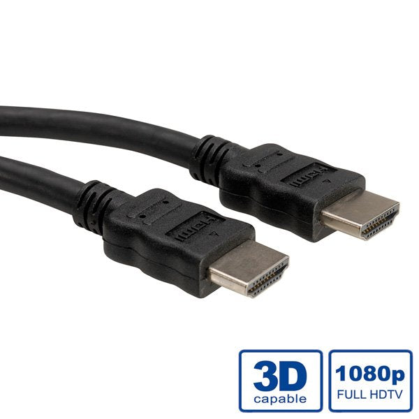 Roline HDMI High Speed Cable With Ethernet, Black 7,5M