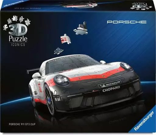 Ravensburger Puzle 3D Iconics: Porsche 911 GT3 Cup 12008039