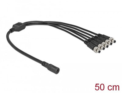 Delock DC Cable Distribuidor 5,5 X 2,1MM 1 X Connector Female a 5 X Connector Male Atornillable — image 1
