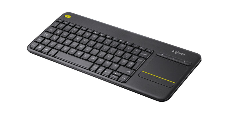 Logitech Inalámbrico Touch Teclado K400 Plus Teclado Con Panel Touchscreen Inalámbrico 2.4GHZ Azerty Belga Negro
