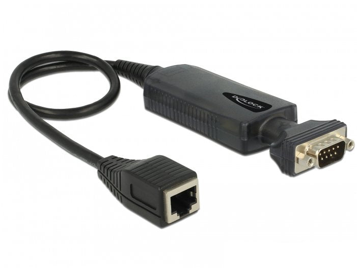 Convertidor Ethernet LAN RJ45 10 100Mbps Connector Female a Serie RS-232 DB9 Connector Male With Tuercas