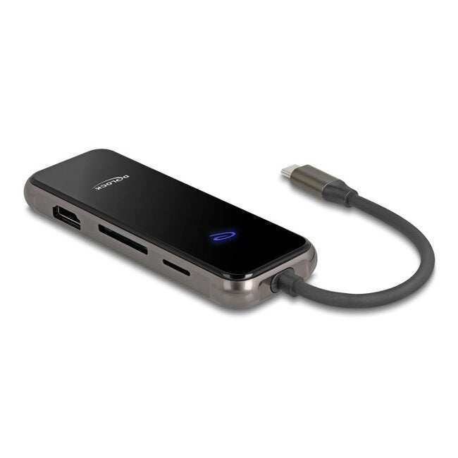 USB Type-c™ Estación Acoplamiento 4K - HDMI USB Hub SD - microSD Slot PD 3.0 85W Oberfläche Tempered Glass