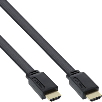 Inline Cable Flat HDMI Cable With Ethernet Black 2M — image 1
