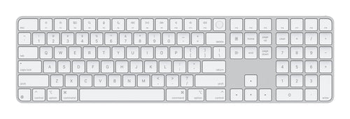 Apple Magic Keyboard With Touch Id And Numeric Keypad For Mac Models With Apple Silicone - Us English - White  — image 1