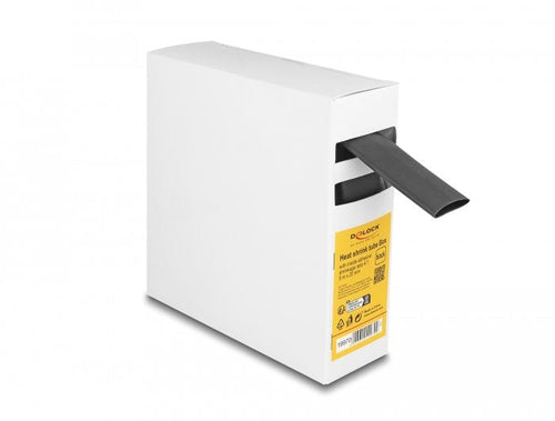 Tubo Termorretráctil Box, With Adhesive Indoor Schrumpfungsrate 4:1, 5M X 20MM Black — image 1