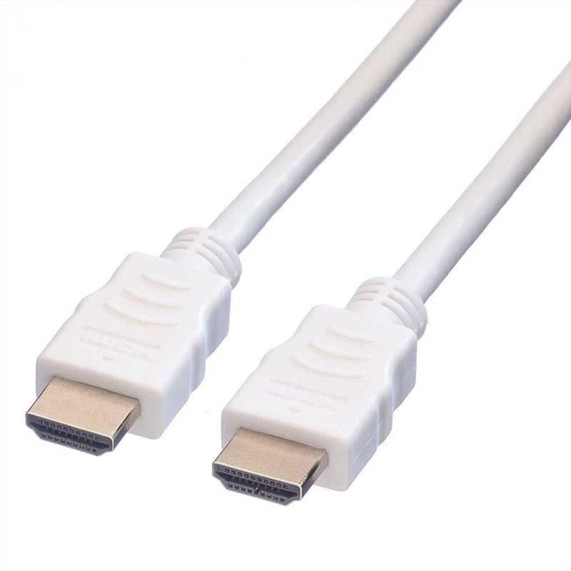 Value HDMI High Speed Cable With Ethernet, White 1,5M