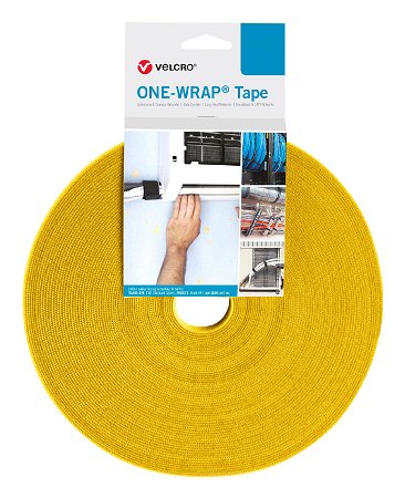 Velcro One Wrap Band 16MM Breit, Yellow 25M