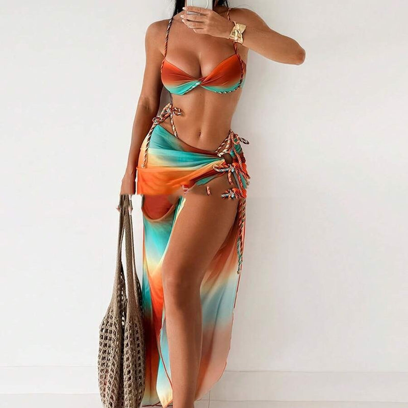 Gradient Womens Braided Rope Bikini