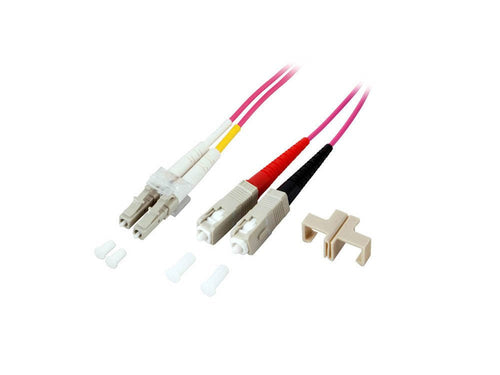 Cable Alcasa 15M Lc/Sc Fibre Optic OM4 Violet — image 1