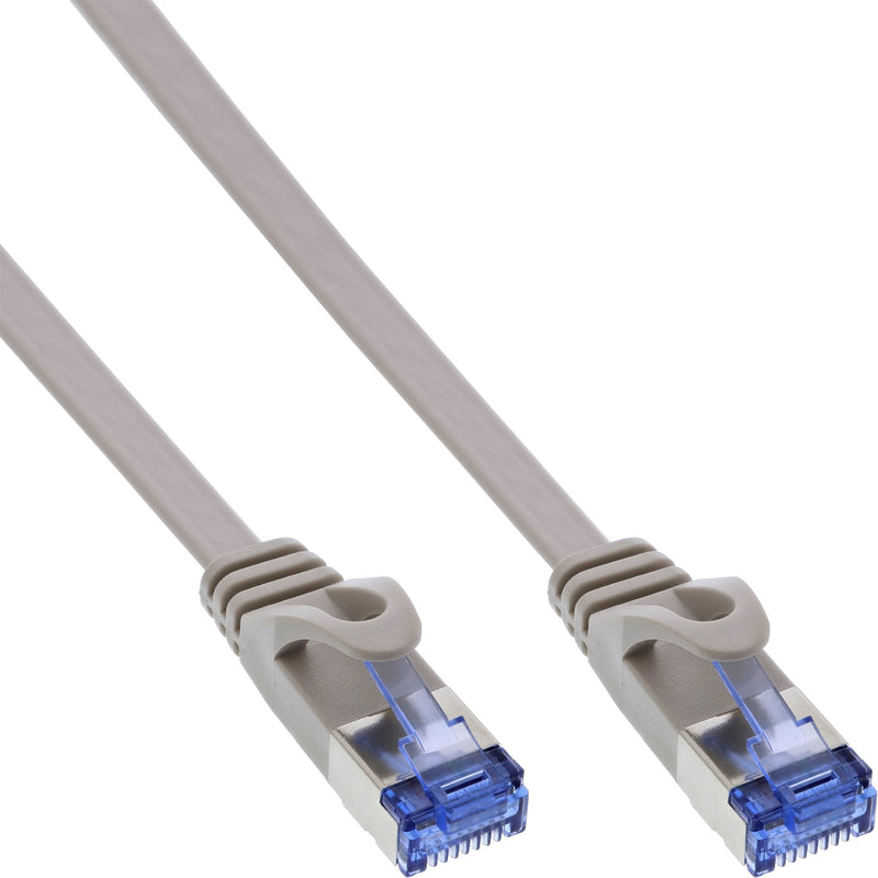 Inline Network Cable Flat , U/FTP, CAT.6A, Grey 5M