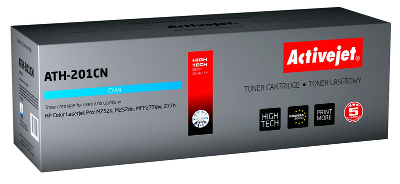 Activejet Toner ATH-201CN (reemplazo HP 201A CF401A - Supreme - 1400 Páginas - Cyan)