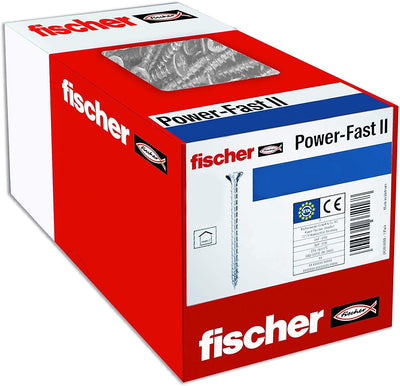 Fischer Screw Aglomerado Power-fast Ii 4,5X40 Cabeza Avellanada Tx 200 Pieces Rosca Complete Galvanizado 67026 — image 1