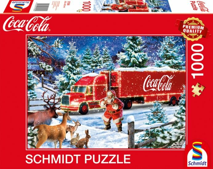 Schmidt Spiele Coca Cola: Camión Christmas Rompecabezas 1000 Pieces 57598