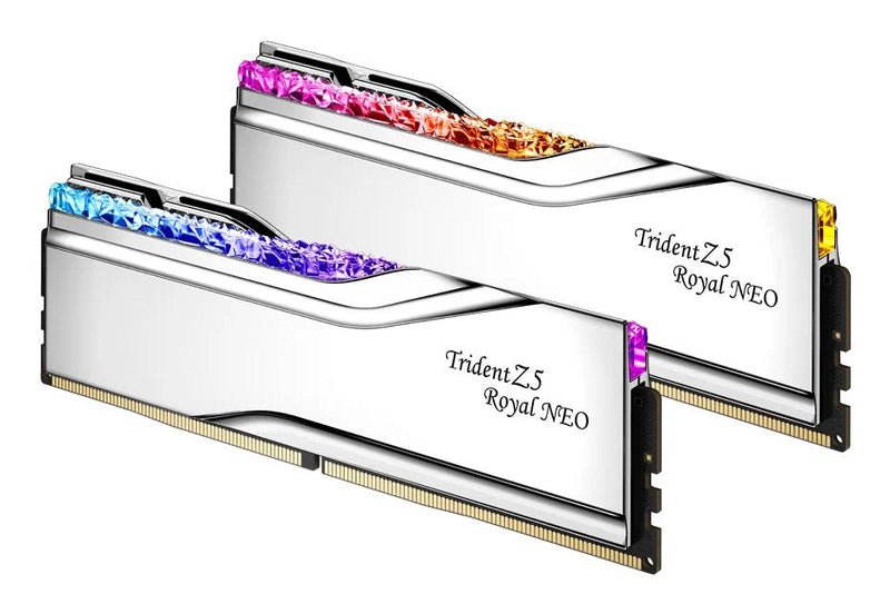 G.skill Memory DDR5 32GB 6400 2X 16GB Kit Dual, Plateada, F5-6400J3039G16GX2-TR5NS, Trident Z5 Royal Neo, AMD