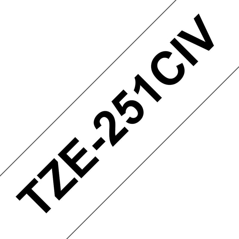 Brother Tape Laminated White/Black 24MM ( Without Blister)