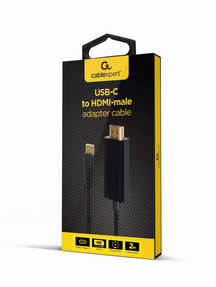 Gembird USB Cable -c a Hdmi-macho 4K 60HZ 2M Black