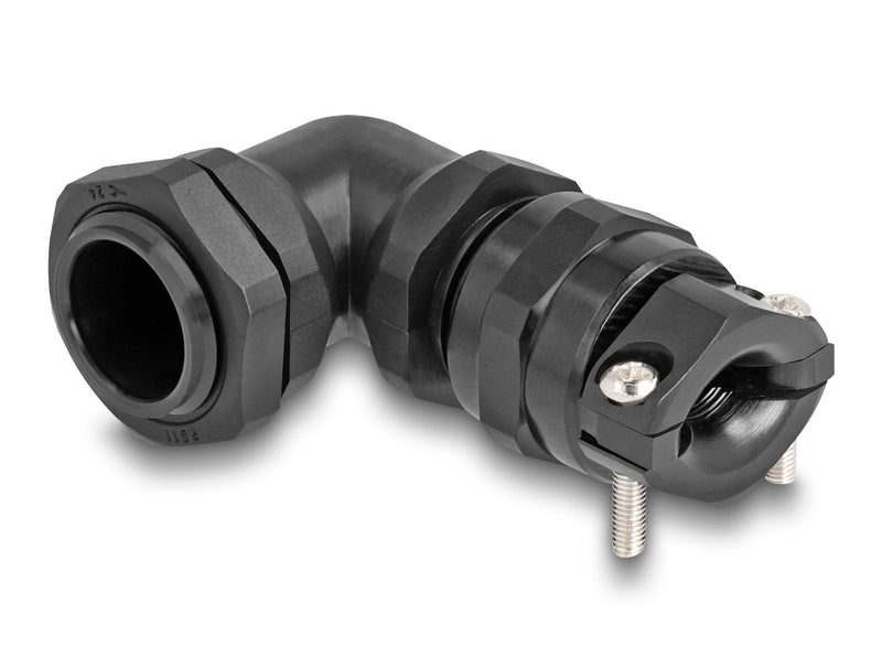 Delock 60593 Prensaestopas With Alivio Voltage And Protection Contra Flexión Ángulo 90 ° PG11 Black