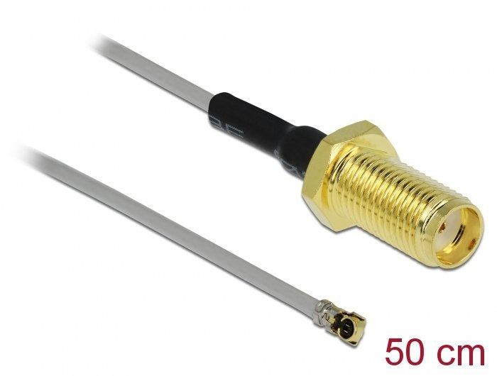 Delock 90399 Antenna Cable Sma Mampara Female a I-pex Inc., Mhf® 4 Male 0.81 50CM Length Hilo 10MM