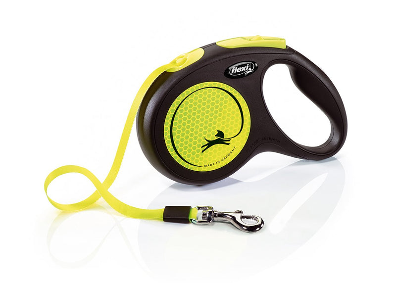 Flexi New Neon Yellow Perro Strap Retractable 5M
