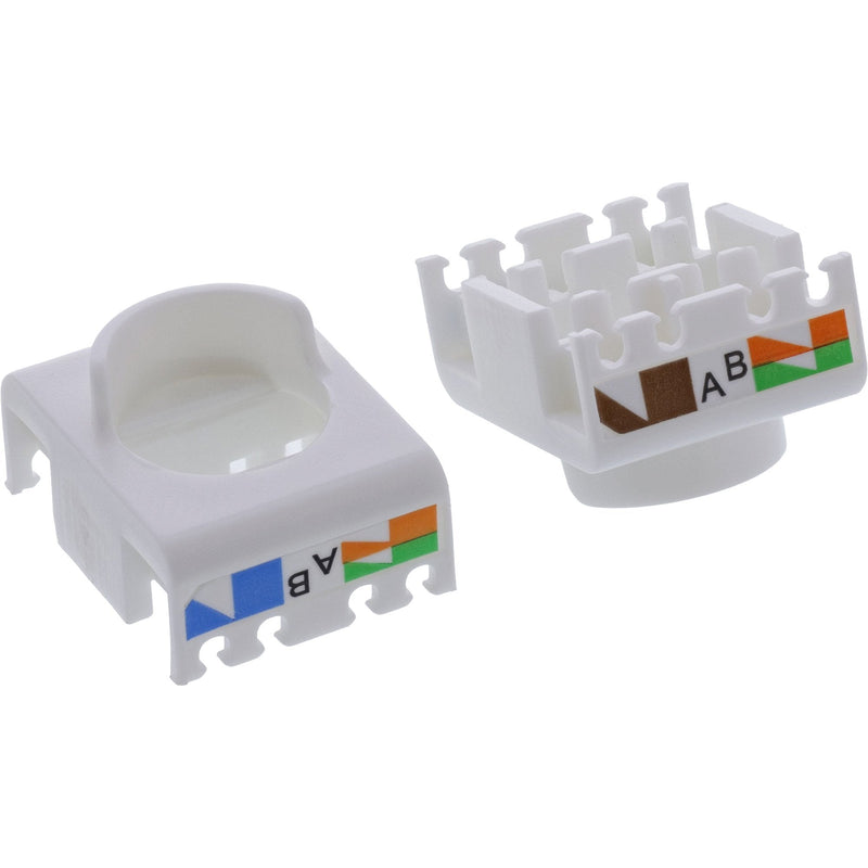 Inline 8 Pieces Pack Jack Keystone RJ45, Blindado, CAT.6A, Yellow