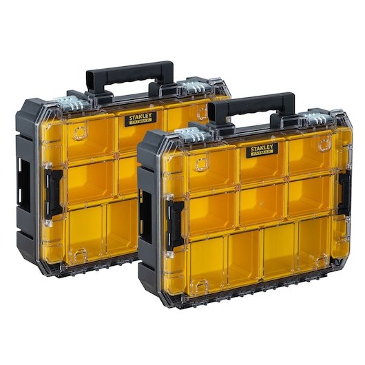 Stanley Pro-stack Organizer Duo-pack Black/Transparent 2 Pcs FMST82967-9