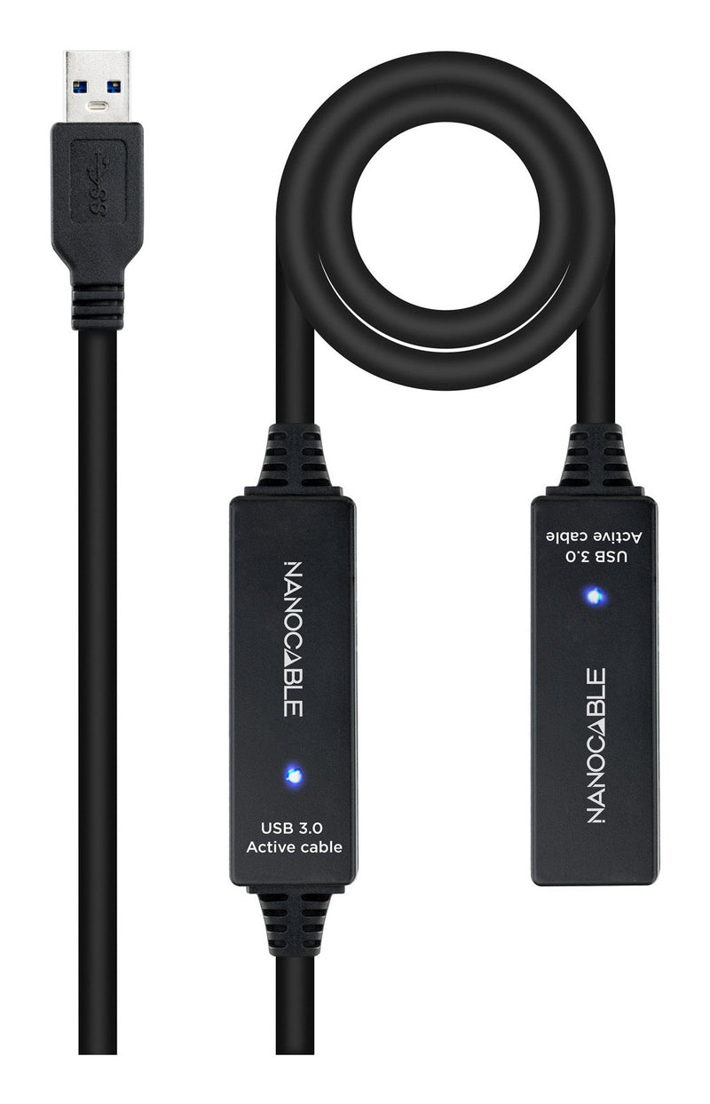Nanocable Cable Prolongador With Amplifier USB-A 3.0 Male a USB-A Female 15M