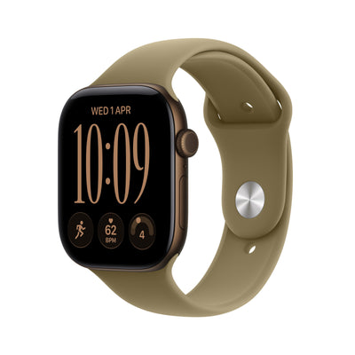 Apple Watch Series 12 (2026) GPS 42MM Box Of Aluminium Bronze Oscuro Strap Deportiva Green Oliva Size S M Siri — image 1