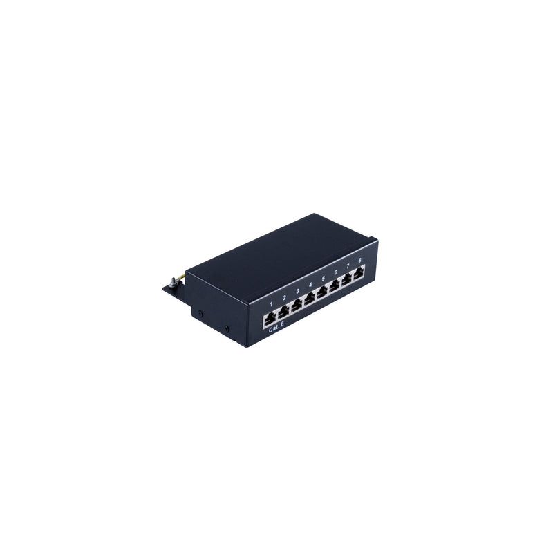 S-impuls Patchpanel Mini CAT.6 Desktop Housing 8-PORT Black