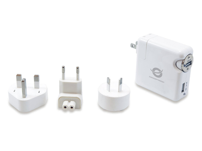 Conceptronic Kit Travel Charger Universal Includes Charger USB a Car And Wall USB 5V 2A