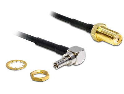 Delock 88466 Antenna Adapter Sma Jack Bulkhead CRC-9 90° Plug 200MM — image 1