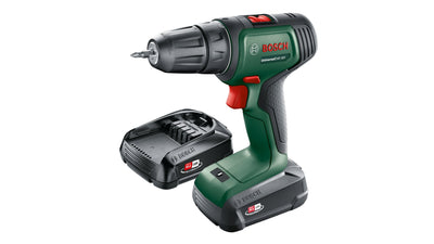 Bosch Drill Wireless Universaldrill 18V Green/Black 2X Battery Li-ion 1,5AH, Case Power For All Alliance 06039 — image 1