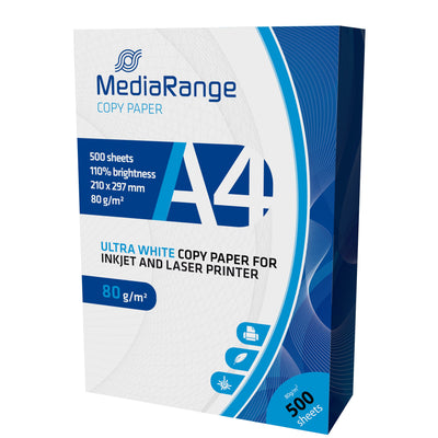 Mediarange MRINK110 Paper Printer Inyección Ink A4 (210X297 Mm) Matte 500 Hojas White — image 1