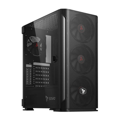 Savio PC Case Shadow X2 Mesh/Glass Computer Black — image 1