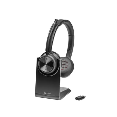 Poly Savi 7320 Uc Headphones Wireless USB Type-c Base Charging Black — image 1