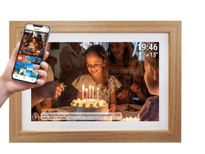 Denver PFF-1543LW Frame Fotográfico Digital Brown Claro 39,6CM (15.6) Screen Touchscreen Wi-Fi — image 1