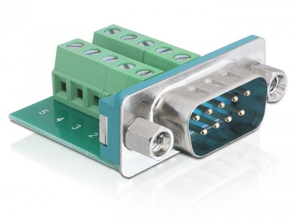 Delock Adapter Sub-d 9 Pin Male Terminalblock 10 Pin