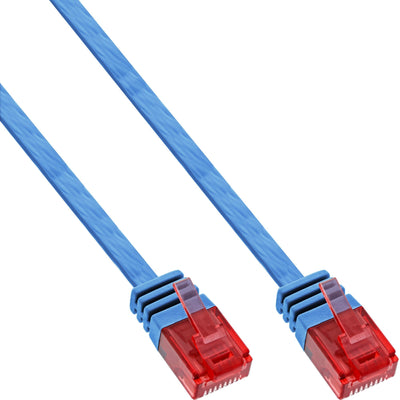 Inline Flat Ultraslim Network Cable U/UTP CAT.6 Gigabit Ready Blue 5M — image 1