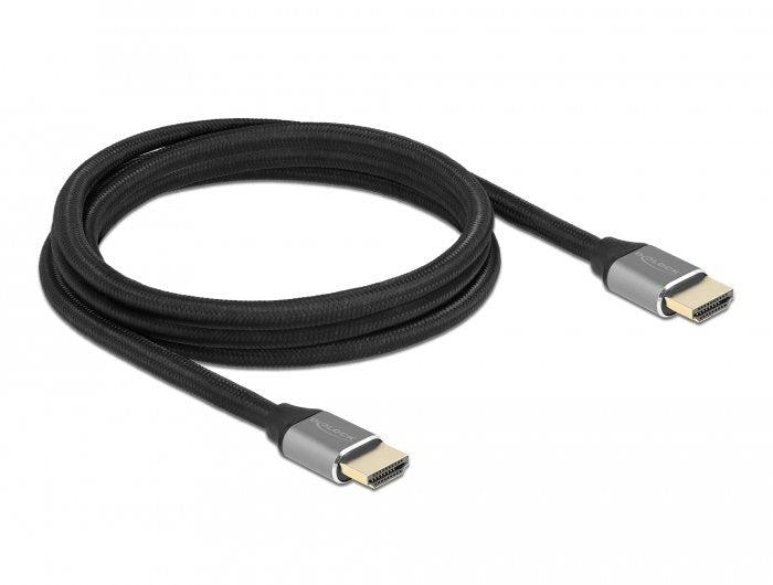 Delock Ultra High Speed HDMI Cable 48Gbps 8K 60 HZ Grey 2M Certificado