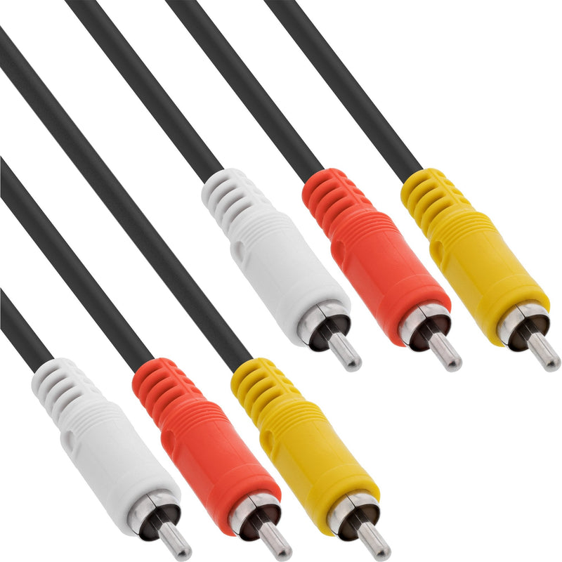 Inline Cable Cinch, Audio/Video 3X Rca M/M 10M