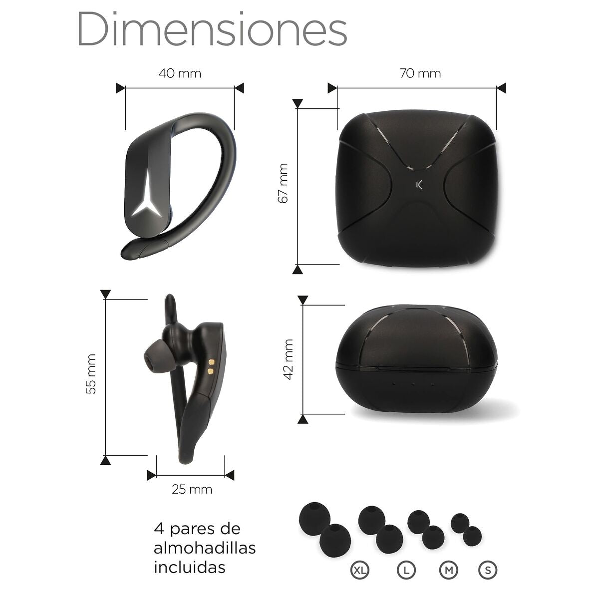 Ksix Sports Headphones Ksix Sport Buds 2 700 Mah