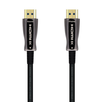 Aisens HDMI Cable V2.1 Aoc Ultra High Speed / Hec 8K@60HZ 4K@120HZ 4:4:4 48Gbps, a/m-a/M, Black 70M — image 1